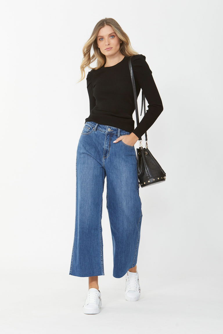 [TEST] Oxford Wide Leg Crop Jean