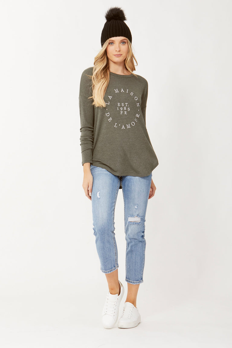 [TEST] Hattie Text Long Sleeve Tee