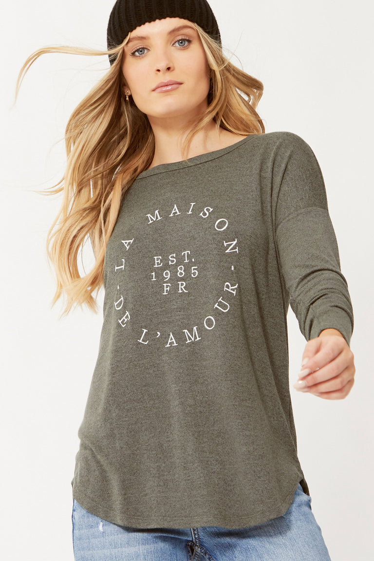 [TEST] Hattie Text Long Sleeve Tee