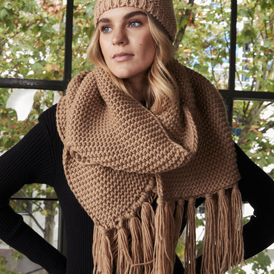 [TEST] Knitted Tassel Scarf