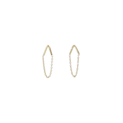 [TEST] Triangle Chain Stud Earrings
