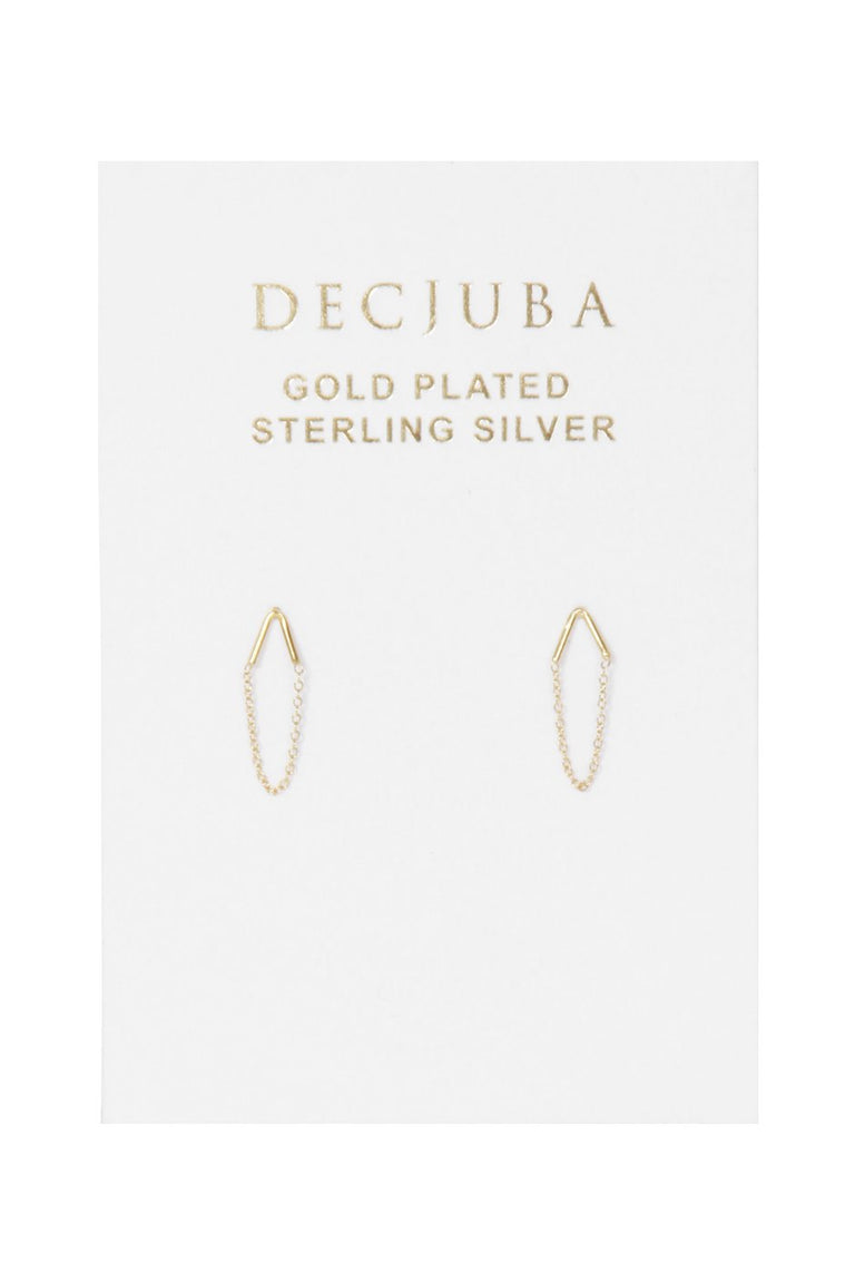 [TEST] Triangle Chain Stud Earrings
