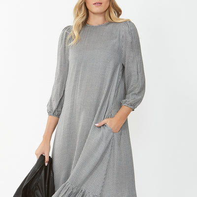 [TEST] Lucille Check Midi Dress