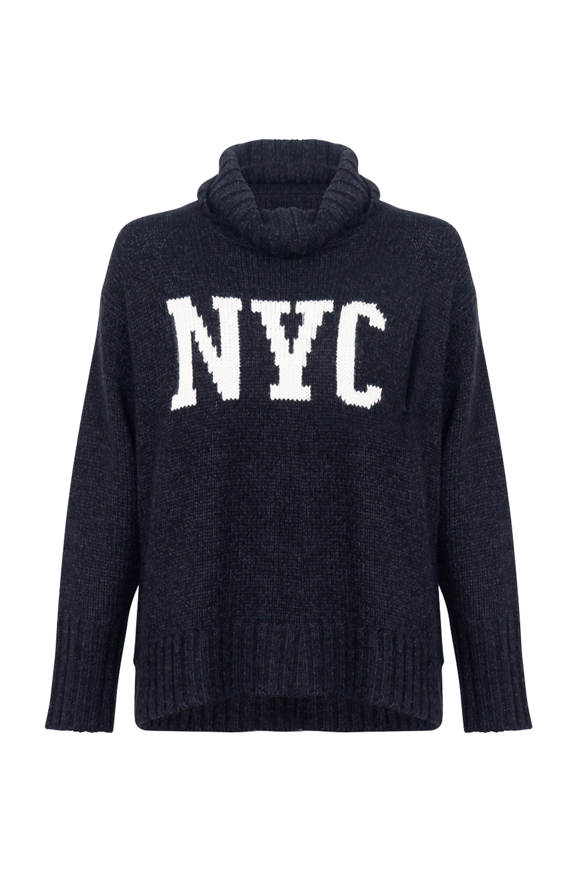 [TEST] NYC Text High Neck Knit