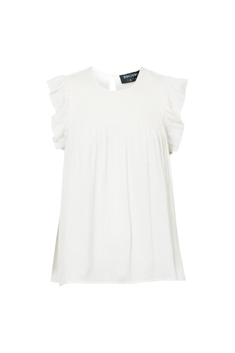 [TEST] Elise Shirred Ruffle Top
