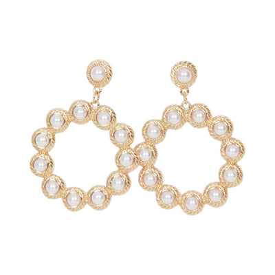 [TEST] Evie Pearl Circle Earrings