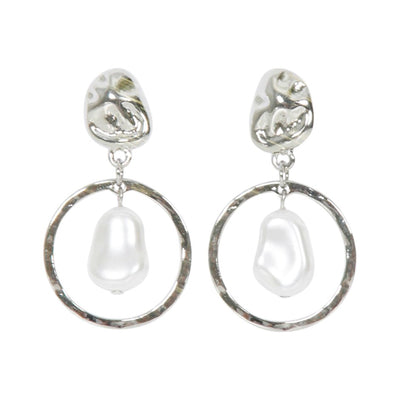 [TEST] Eloise Pearl Circle Earrings