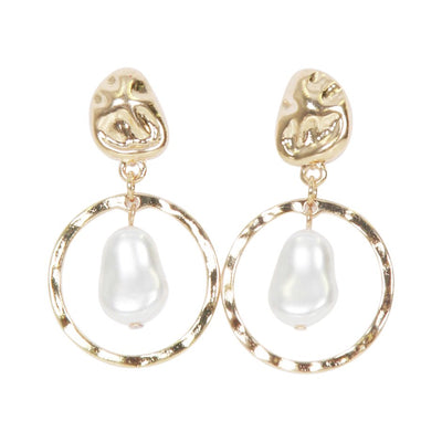[TEST] Eloise Pearl Circle Earrings