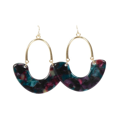 [TEST] Gabby Half Resin Oval Earrings