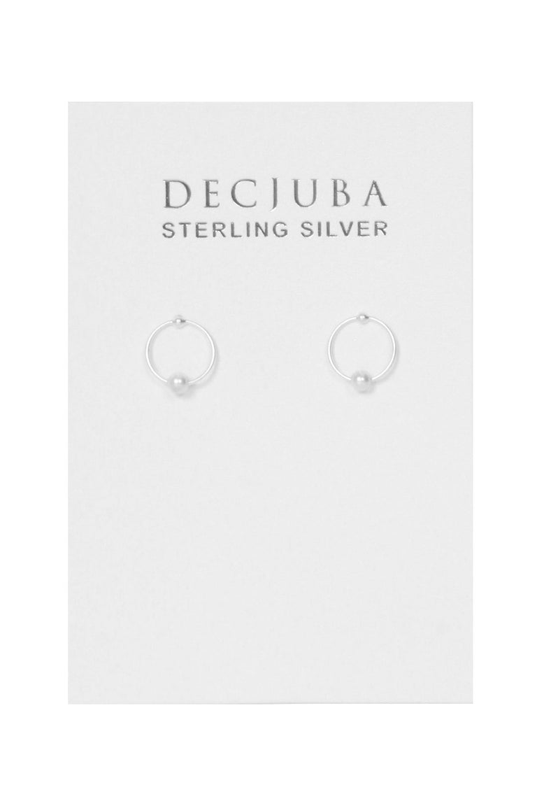 [TEST] Pearl Hoop Stud Earrings