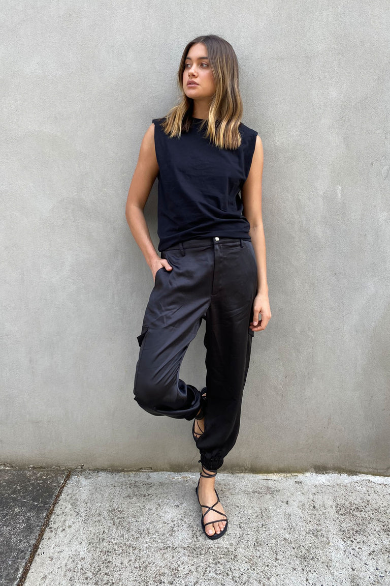 [TEST] Leah Satin Cargo Pant