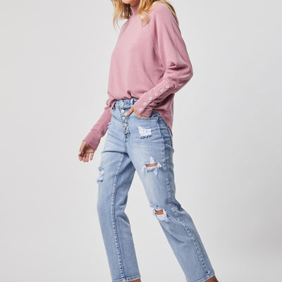 [TEST] Jane Button Detail Top
