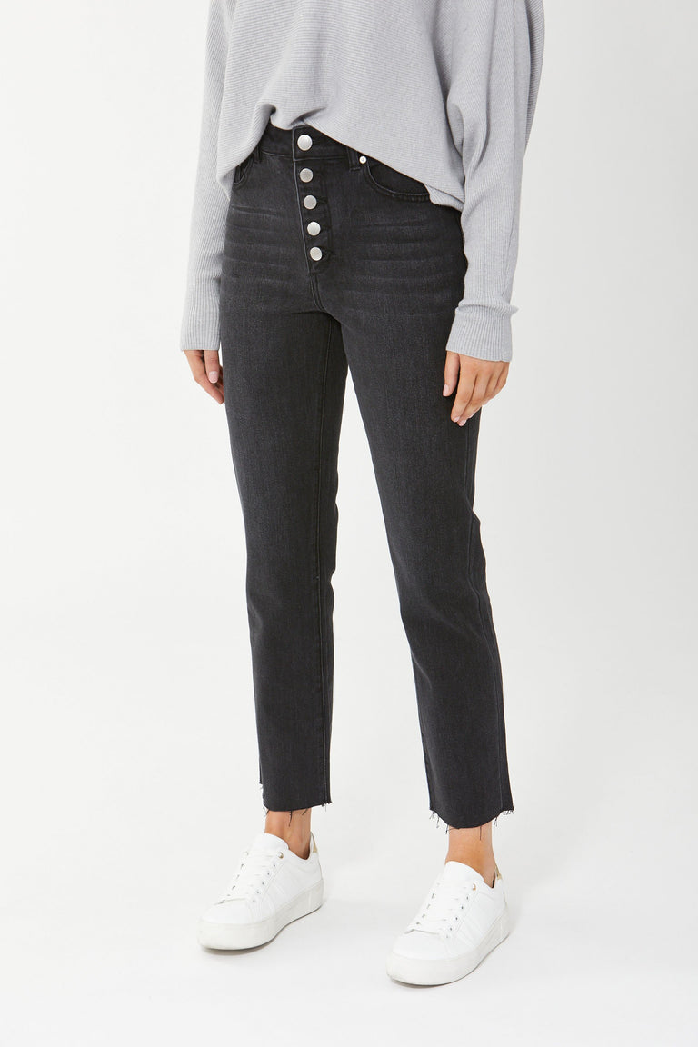 [TEST] Becky Button Fly Straight Jean