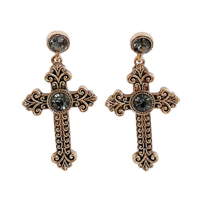 [TEST] Idina Cross Earrings