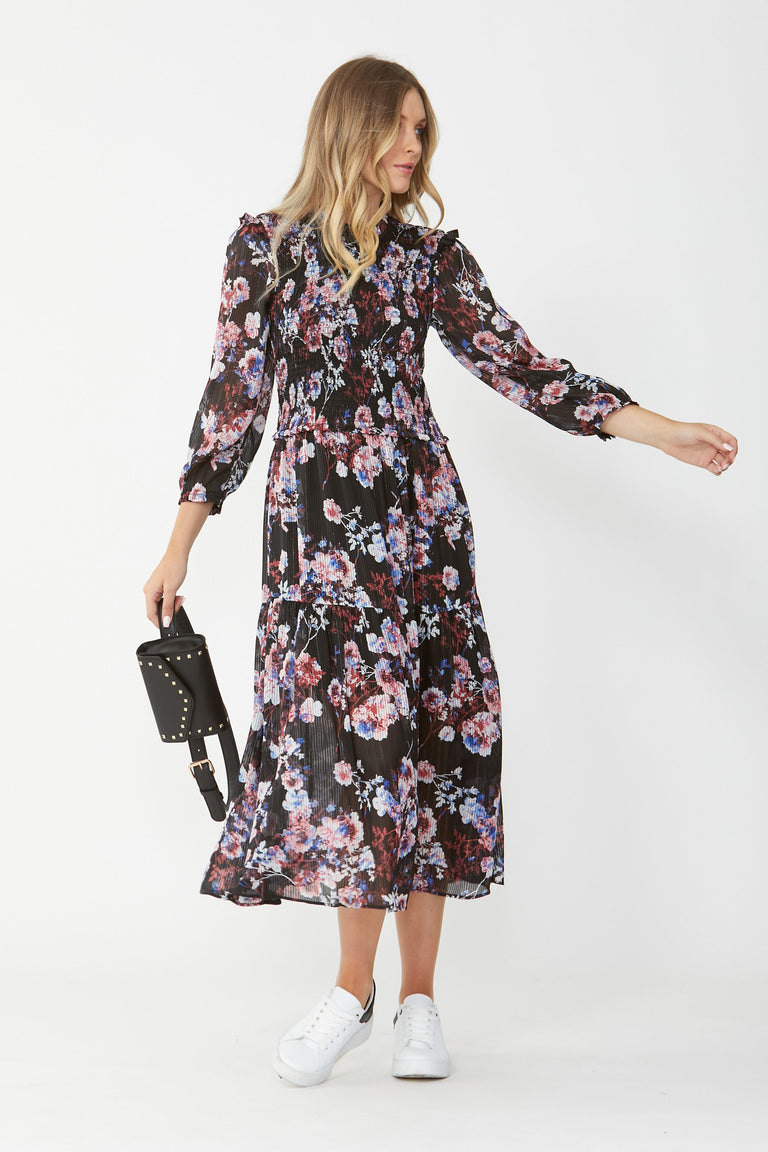 [TEST] Bonnie Shirred Midi Dress