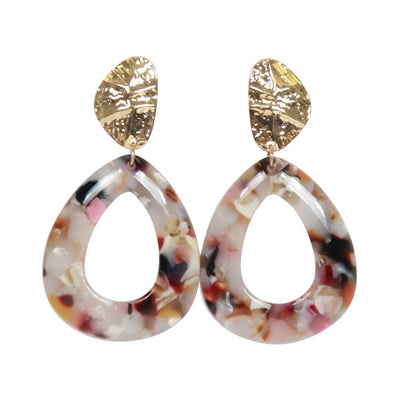 [TEST] Textured Resin Circle Earrings
