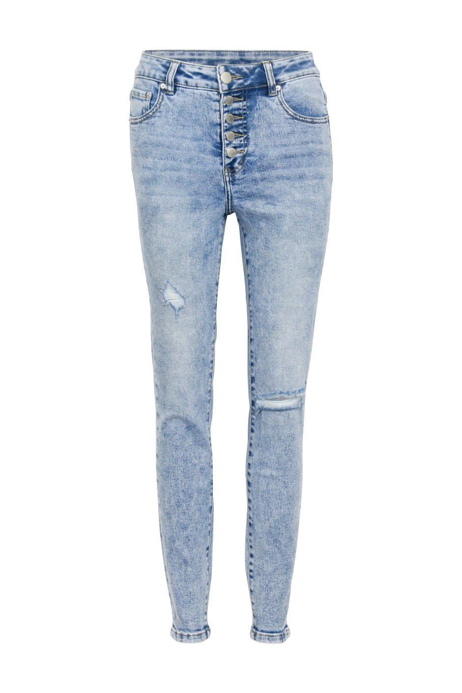 [TEST] Evie Button Distressed Jean