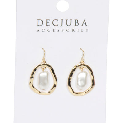 [TEST] Cass Pearl Circle Earrings