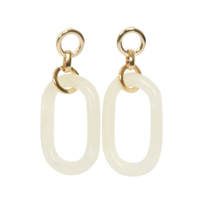 [TEST] Oval Resin Drop Earrings