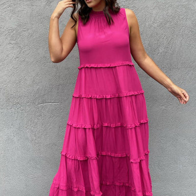 [TEST] Willa Ruffle Trim Maxi Dress