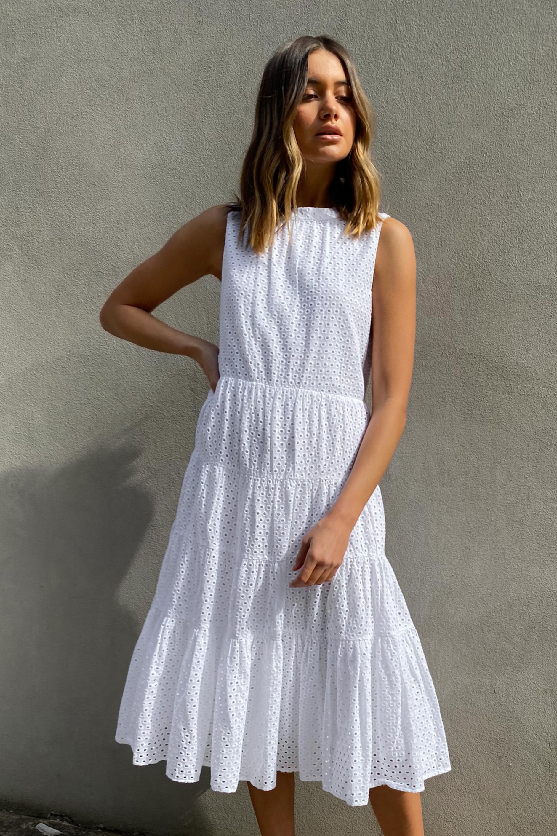 [TEST] Georgina Broderie Midi Dress