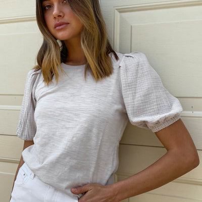[TEST] Moira Woven Sleeve Tee