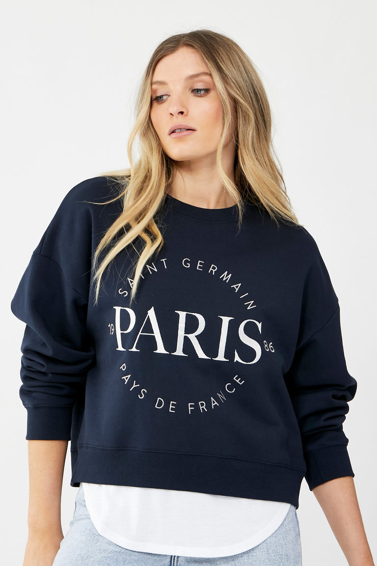 [TEST] Paris Embroidered Sweat