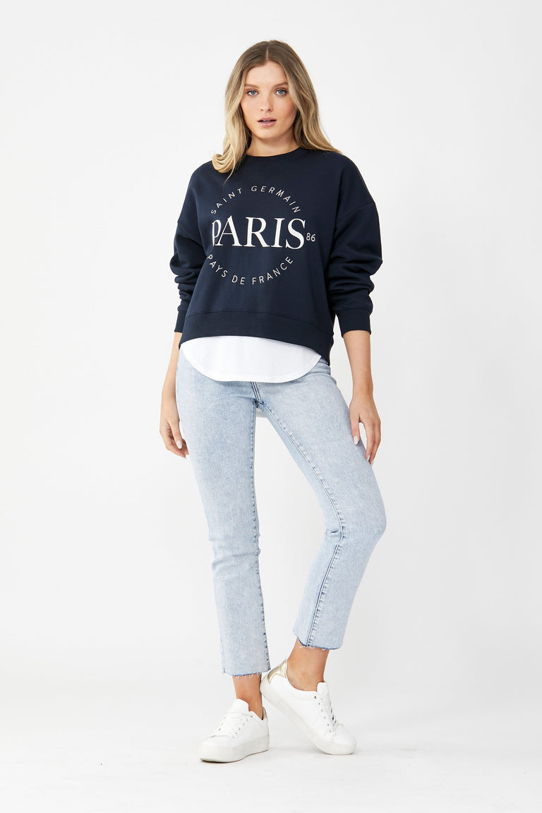 [TEST] Paris Embroidered Sweat