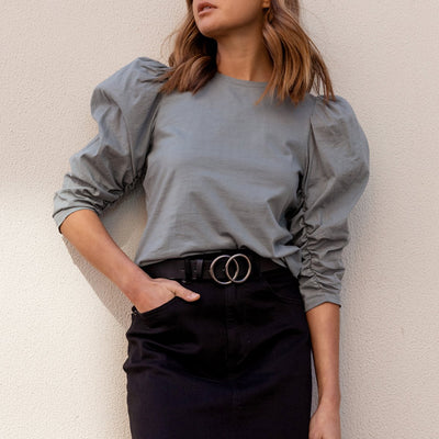 [TEST] Jada Ruched Puff Sleeve Tee