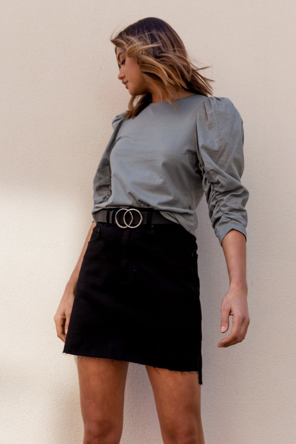 [TEST] Jada Ruched Puff Sleeve Tee