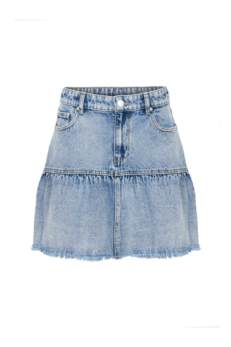 [TEST] Winnie Ruffle Denim Skirt