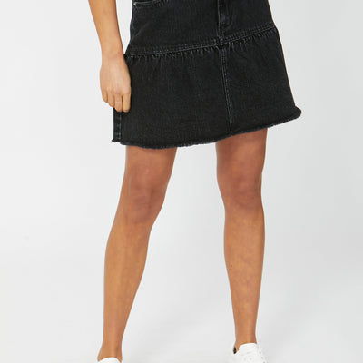 [TEST] Winnie Ruffle Denim Skirt