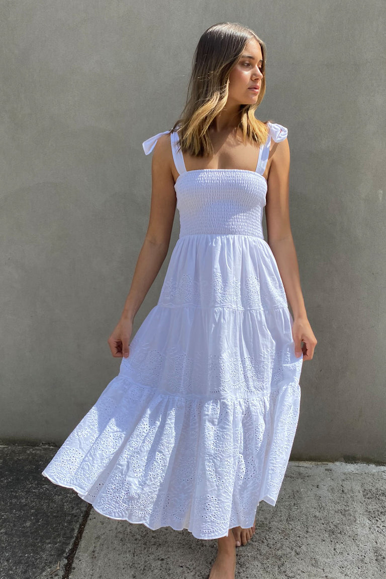 [TEST] Erina Broderie Midi Dress