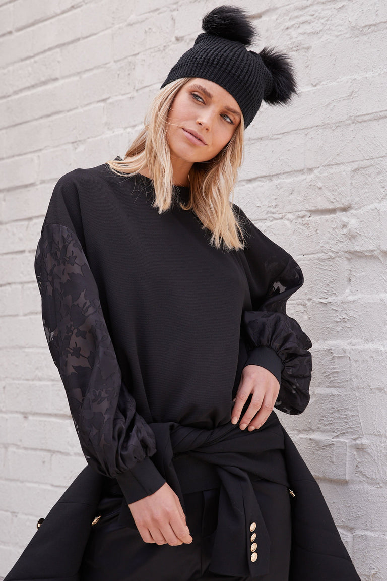 [TEST] Amber Contrast Sleeve Top