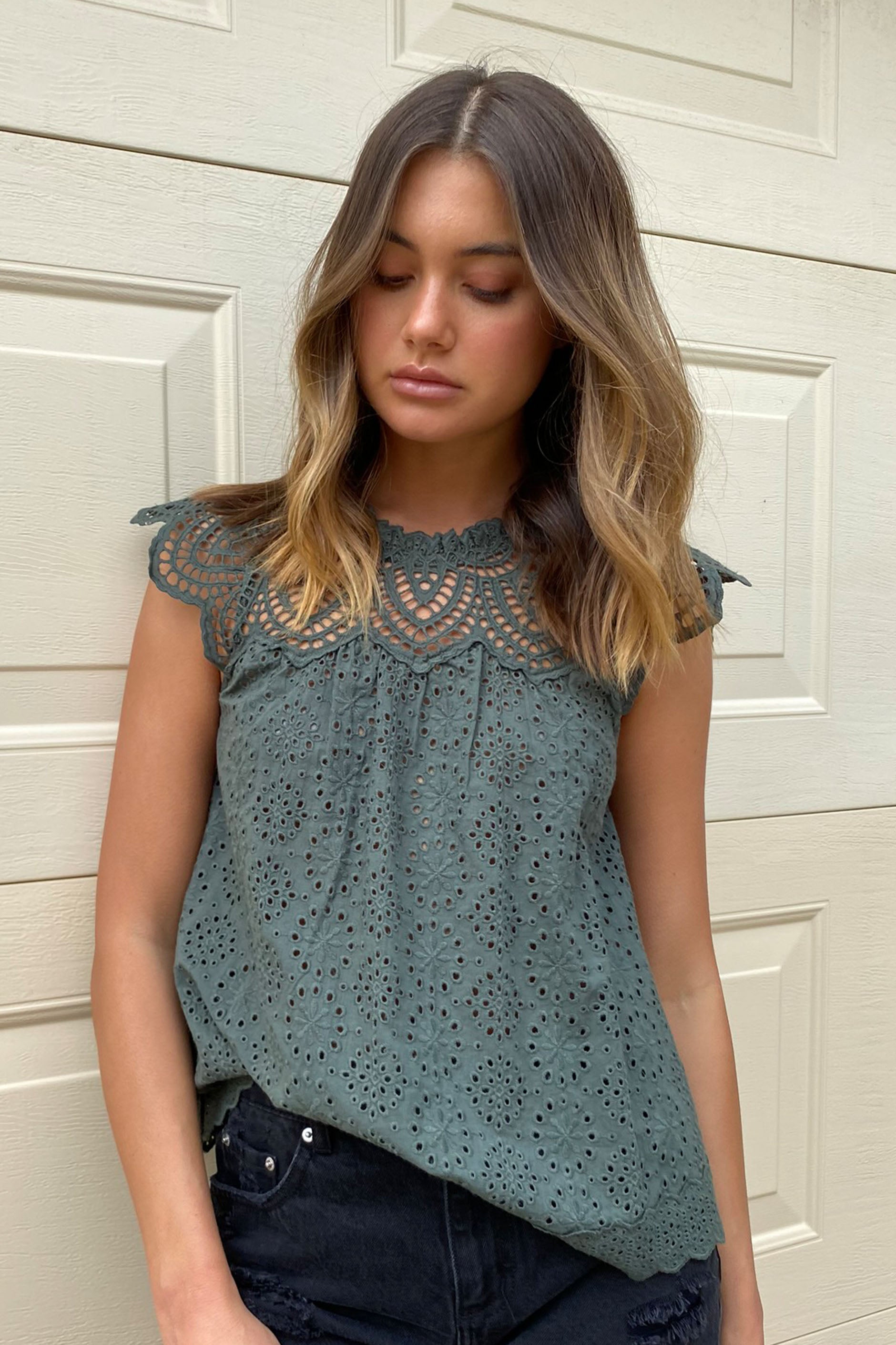 [TEST] Gina Broderie Blouse