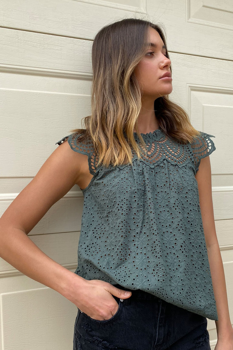 [TEST] Gina Broderie Blouse