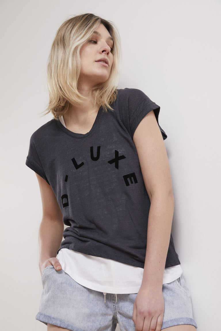 [TEST] D-Luxe Linen Scoop Neck Tee