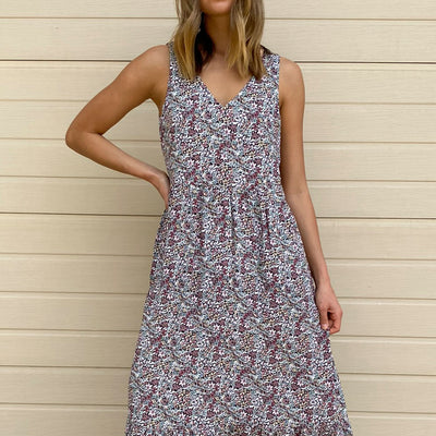 [TEST] Ari V Neck Tiered Midi Dress