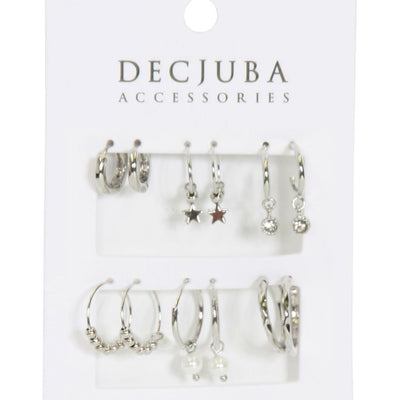 [TEST] 6 Pack Hoop Earrings