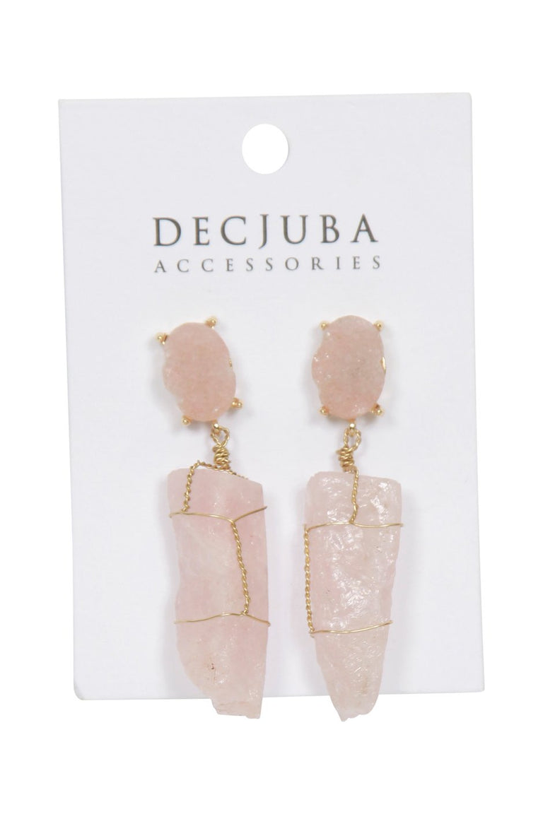 [TEST] Double Semi Precious Earrings