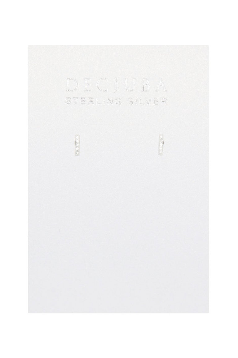[TEST] Stone Set Bar Stud Earrings