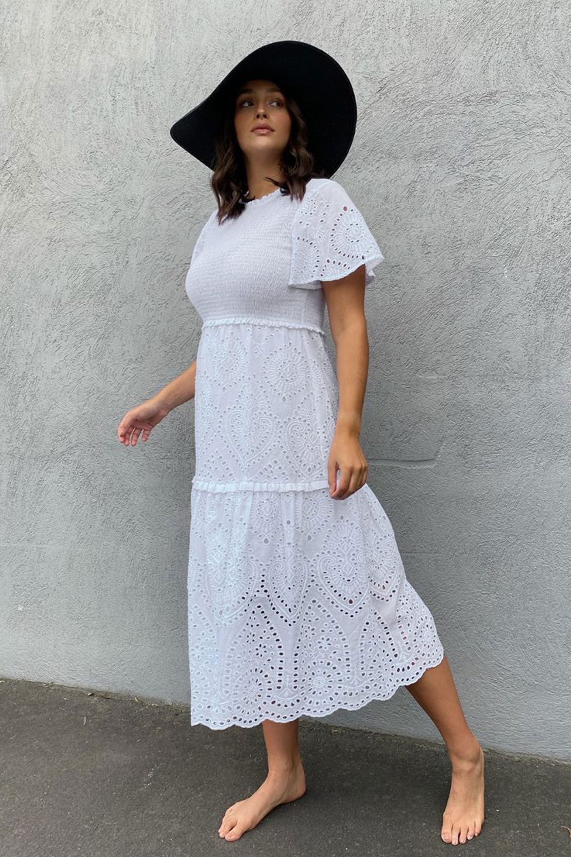 [TEST] Bonnie Broderie Midi Dress