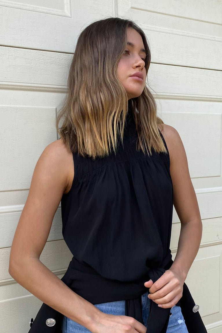 [TEST] Estelle Sleeveless Shirred Top