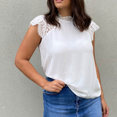 [TEST] Willow Lace Frill Sleeve Top