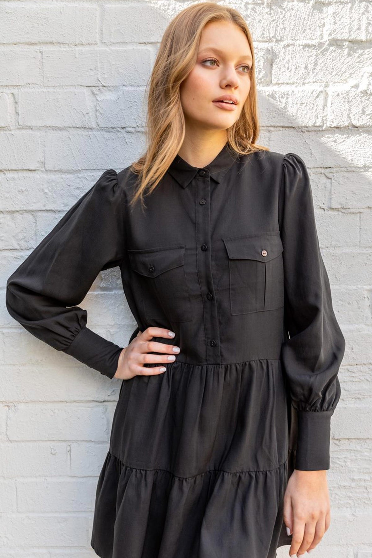[TEST] Kym Tiered Shirt Dress