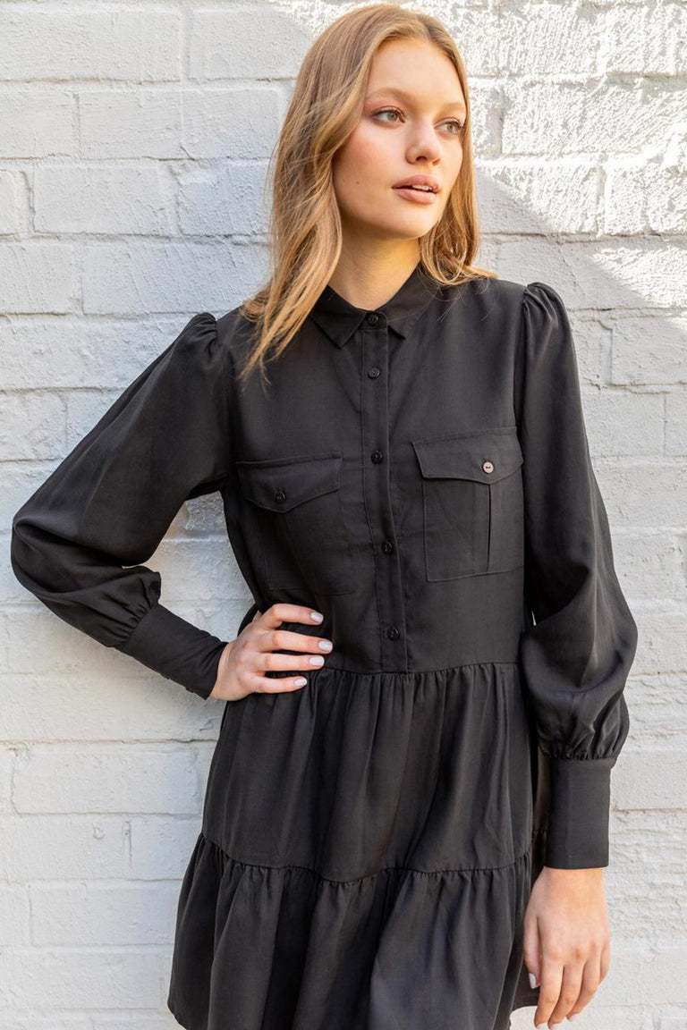 [TEST] Kym Tiered Shirt Dress