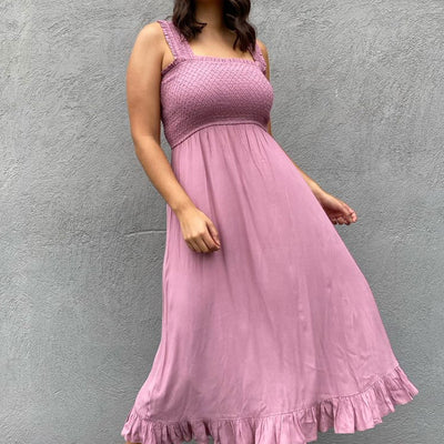 [TEST] Lucy Shirred Midi Dress