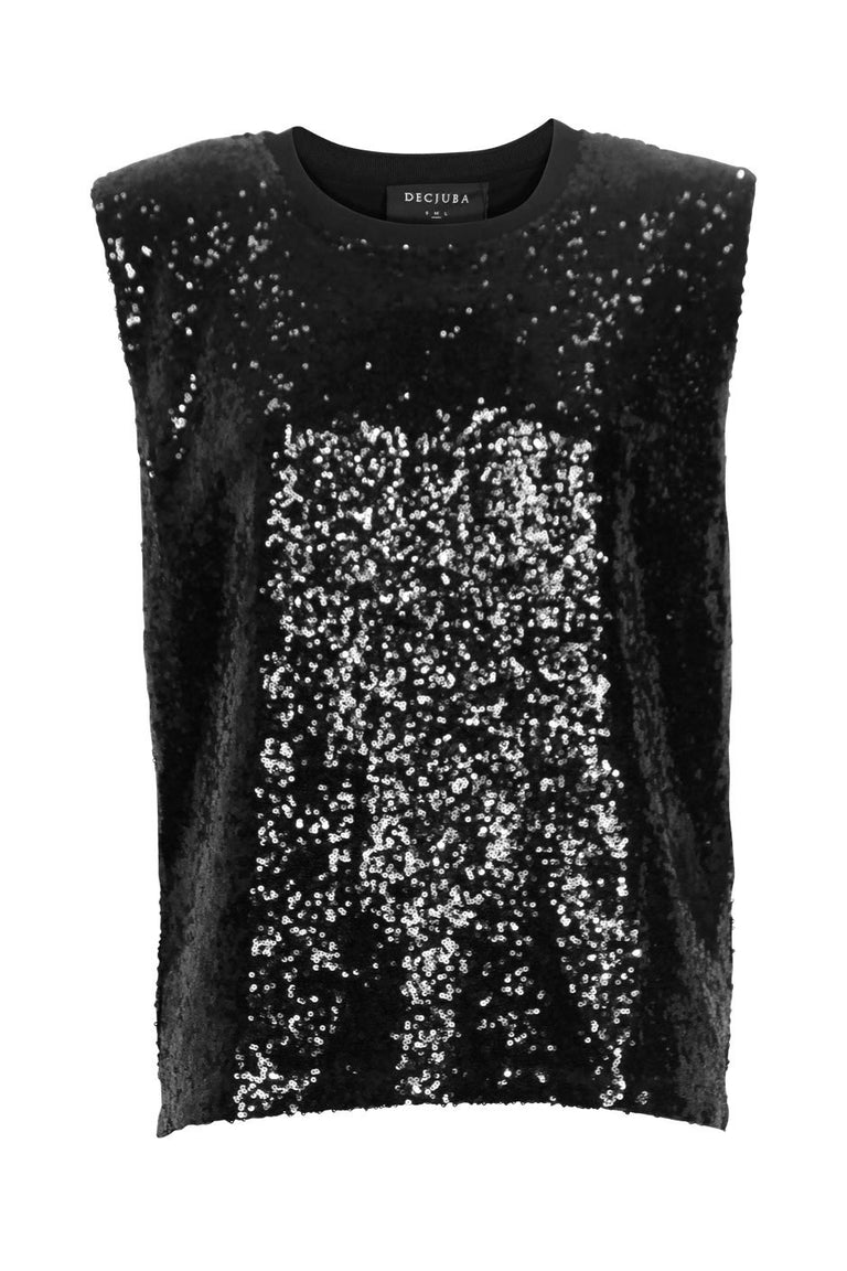 [TEST] Dani Sequin Shoulder Pad Top