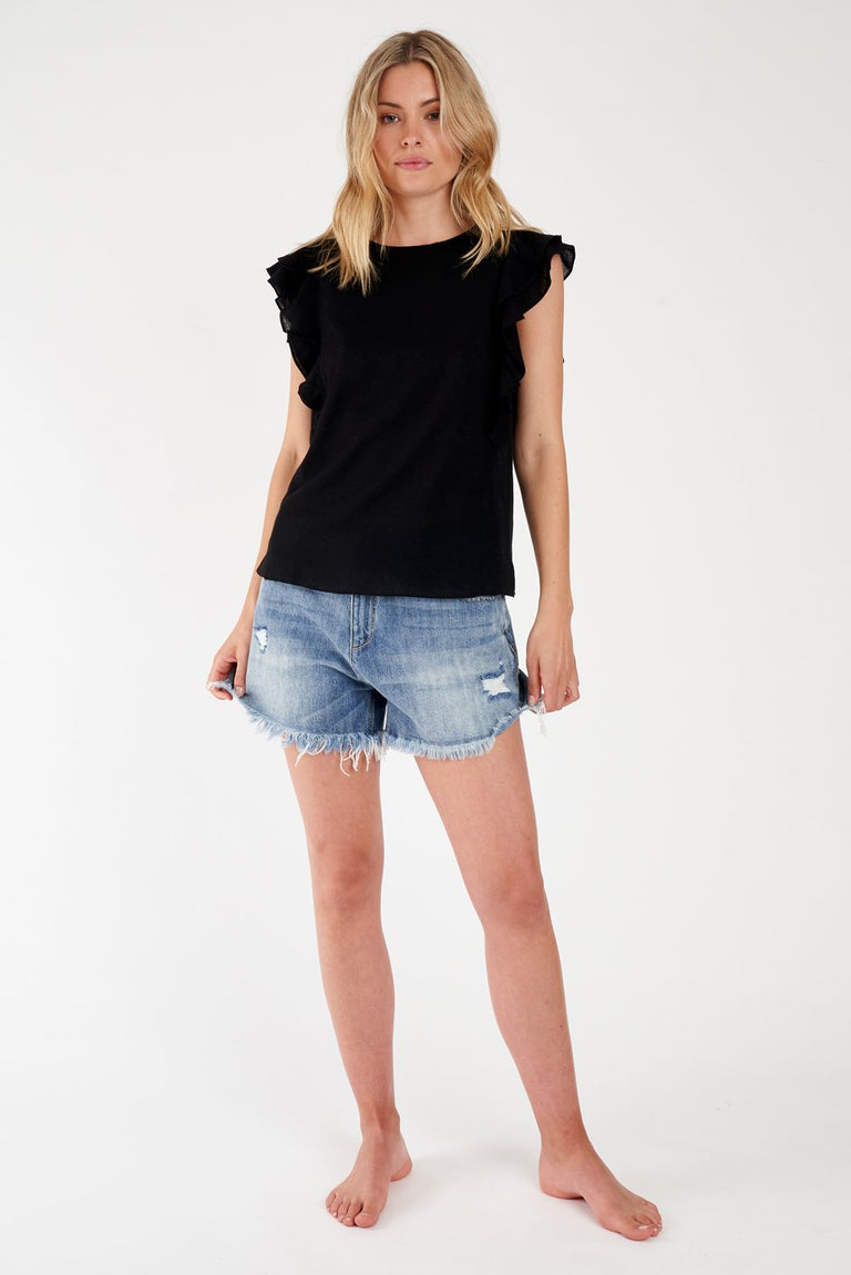 [TEST] Justine Ruffle Sleeve Top