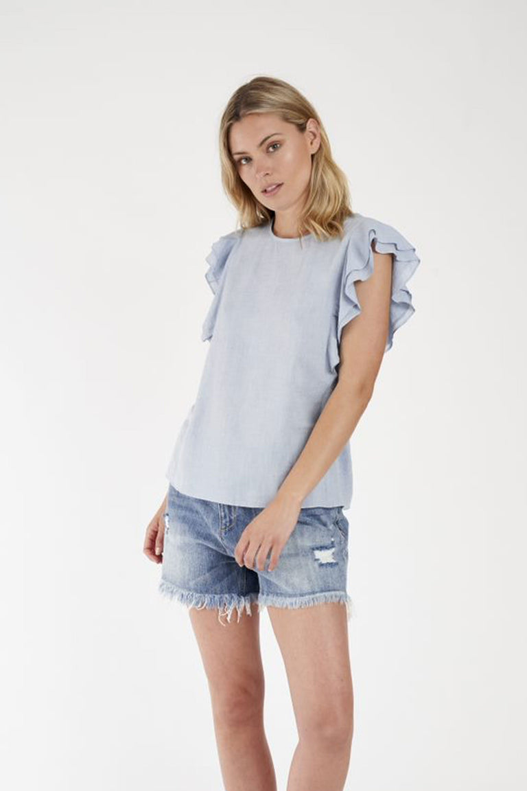 [TEST] Justine Ruffle Sleeve Top